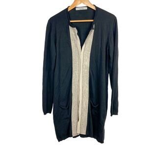 D Exterior Cardigan‎ Sweater Size L Cashmere Extra Fine Wool Minimalist Luxury